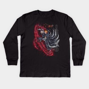 Scribble Art spirit slayer Kids Long Sleeve T-Shirt